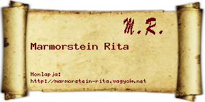 Marmorstein Rita névjegykártya